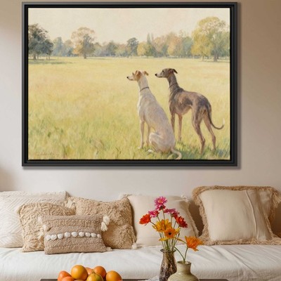 Watercolor Painting Greyhound Dog Canvas Artwork Nature Wall Decor Pet Art Print