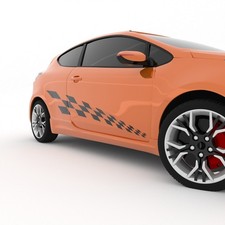 2x Seitenaufkleber Auto | Tuning Dekor Streifen | Vinyl Sticker | N6A19A