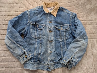 Vtg Lee Storm Rider 101-LJ Denim Jacket 42R 60s-70s Union Made USA Blanket Lined