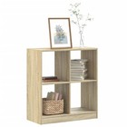 vidaXl Bookcase Sonoma Oak Engineered Wood Medium Bookcase Rectangular