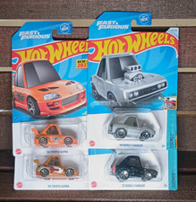 Hot Wheels Fast  Furious 1:64 Diecast Lot 4 Unopened: Supra/Charger