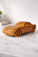 Wooden Scale Model Car 1:15 &ndash; Inspired by 1998 Roadster &ndash; Collector Display Gift