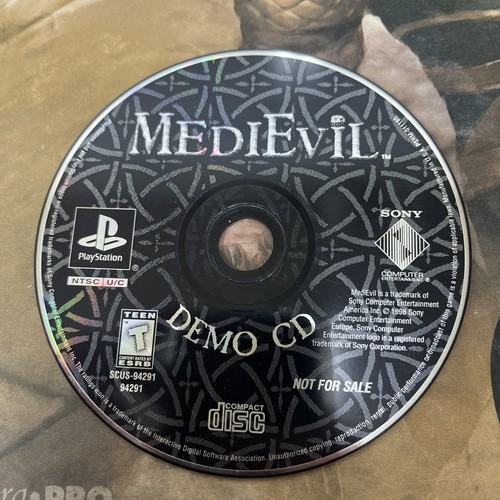 MediEvil Demo CD Not For Resale PS1 Playstation 1 UNTESTED FAST FREE SHIPPING - Picture 1 of 2