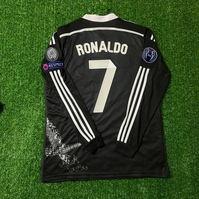 2015 レアル・マドリード　ドラゴンユニフォームRonaldo 7 黒 Ronaldo #7 Real Madrid 2014/2015 UCL Long Sleeve Black Dragon