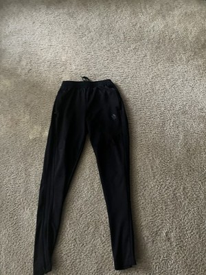 Adidas Boys Black Track Pants XL Polyester Tapered Leg Elastic Waist Drawstring