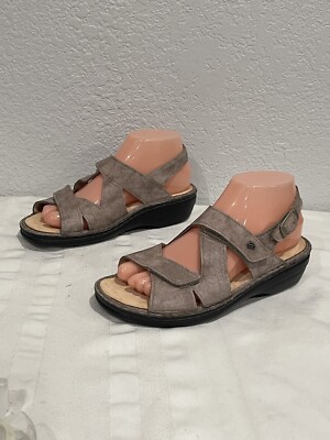 Finn Comfort Jalta Sandals Women's 6-6.5 37 D Slingbacks Taupe Brown