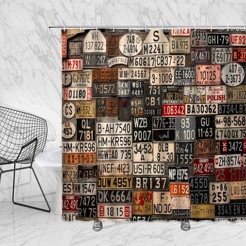 Retro Rustic Wood Door Waterproof Shower Curtain Bathroom Decor Curtain w/ Hooks - Picture 14 of 14