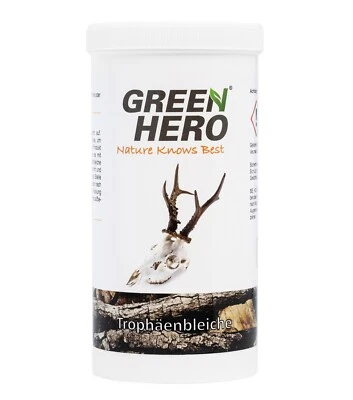 GREEN HERO Trophäenbleiche für Jagdtrophäen, Zum bleichen von Schädel | Knochenbleiche