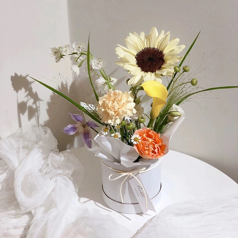 10PCS Round Hug Buckets for Flower Arrangement Bouquet Packaging Gift Box Party - image 3 of 4