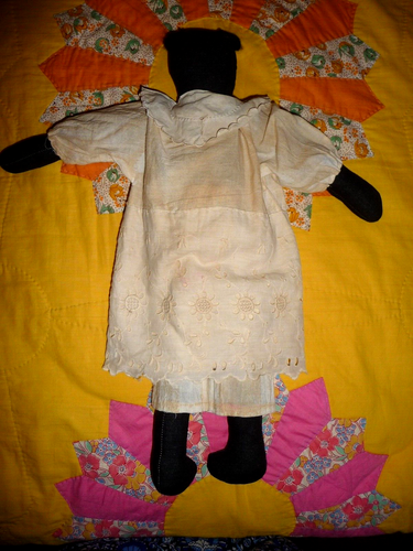 Vintage Charming Primitive Black Doll with Braided Hair 17 inches tall - Picture 7 of 8