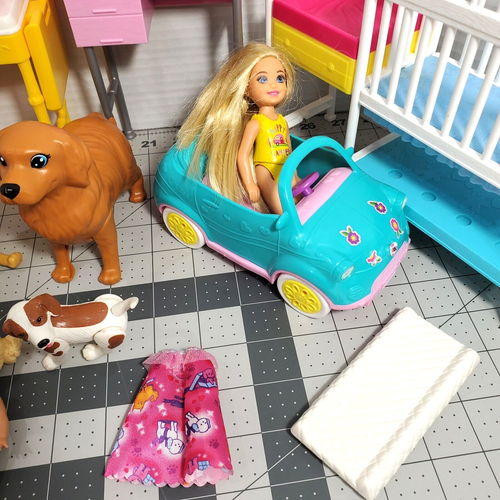 Barbie Mattel Playsets Crib Doctor Chelsea Car Doll Kelly Doll Animals 26 Pc - Picture 6 of 24