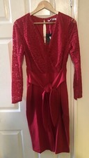 TIE FRONT LACE PENCIL DRESS 14