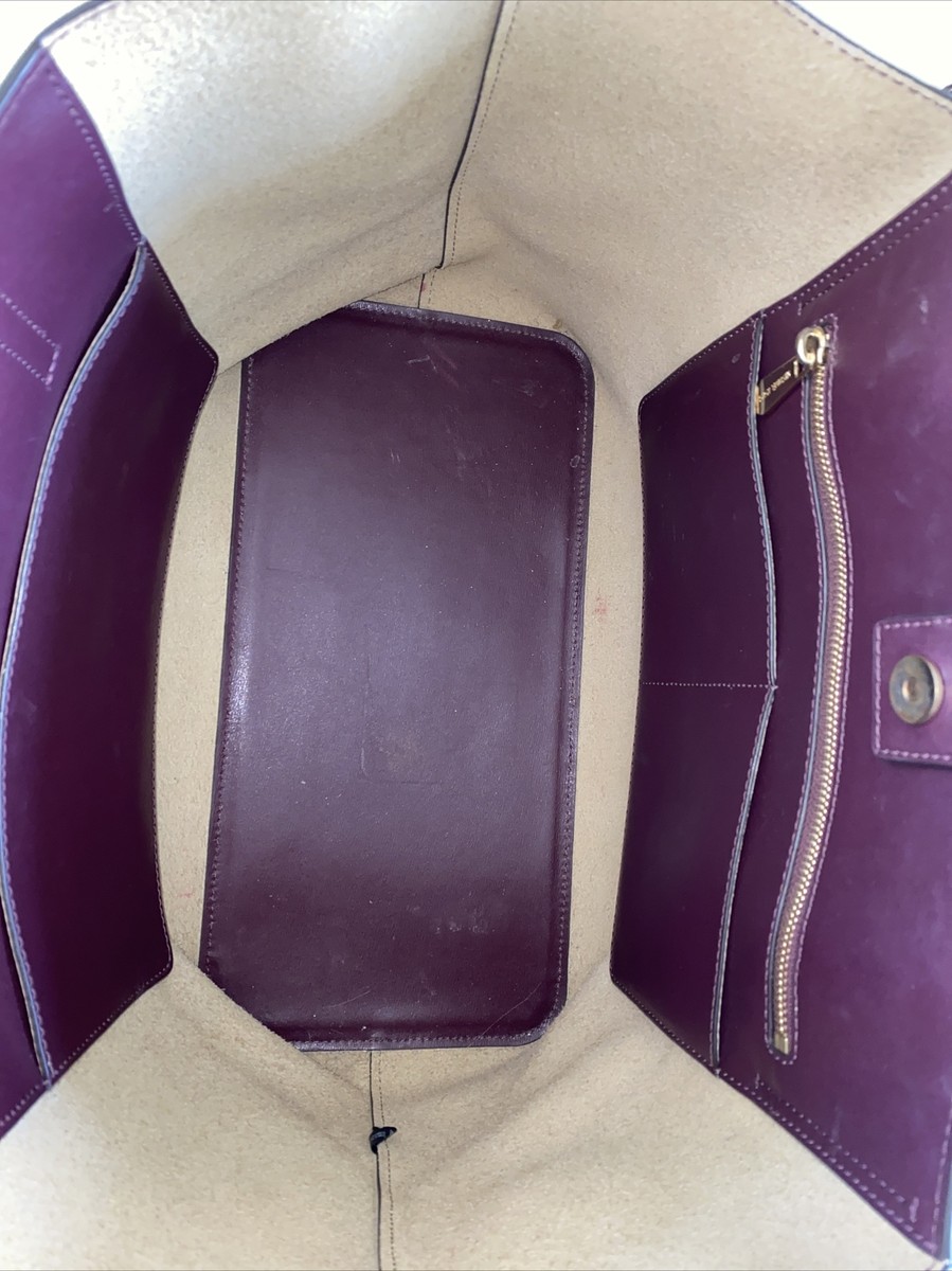 MICHAEL KORS Emry Large Leather Tote Purse PLUM View 3