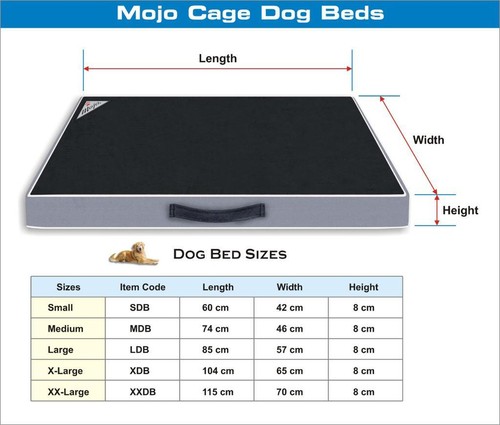 Cage Dog Bed, Mojo Bounce Back Foam, Pet Crate Water Resistant Washable Cover, - Picture 31 of 35