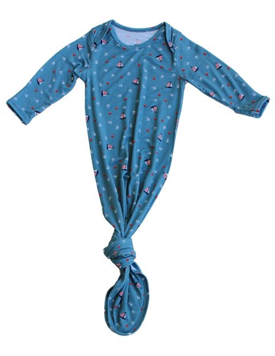 Vestido anudado para bebé Keep Me Cosy®, ropa para dormir bambú recién nacido - azul marino - Imagen 2 de 6