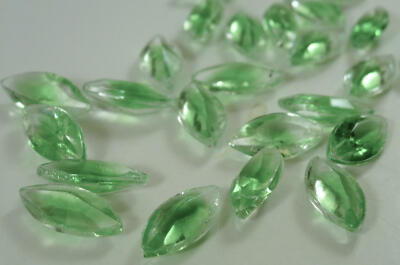 Green 20 Glass Givre Pink Blue Navettes Rhinestones 10 x 5 mm Vintage Green 20 Glass Givre Pink Blue Navettes Rhinestones 10 x 5 mm Vintage