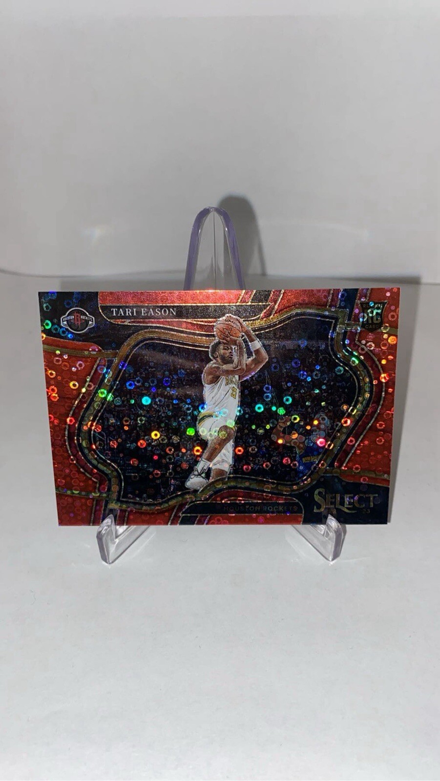 Tari Eason RC 2022-23 Panini Select Courtside Red Disco Prizm /49 Rockets #278