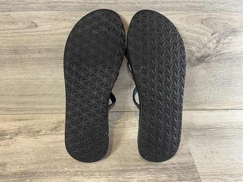Teva 6840 Olowahu Flip-Flop Thong Sandals Black Strappy Women's Size 9 - Picture 7 of 8