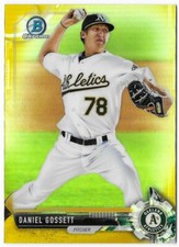 Daniel Gossett 2017 Bowman Chrome Prospects GOLD Refractor #BCP248 /50 A's RC