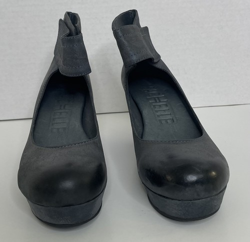 Sachelle by Sacha London Vera Gray Leather Ankle Wrap Heel US Size 6.5 Euro 37 - Picture 2 of 11
