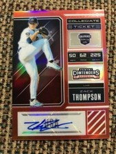 (1) ZACK THOMPSON 2018 USA Baseball Contenders Optic RED /100 Auto QTY Cardinals