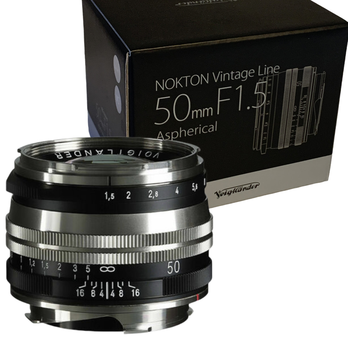 NEW Voigtlander NOKTON Vintage Line mm F1.5 II Nickel Plated