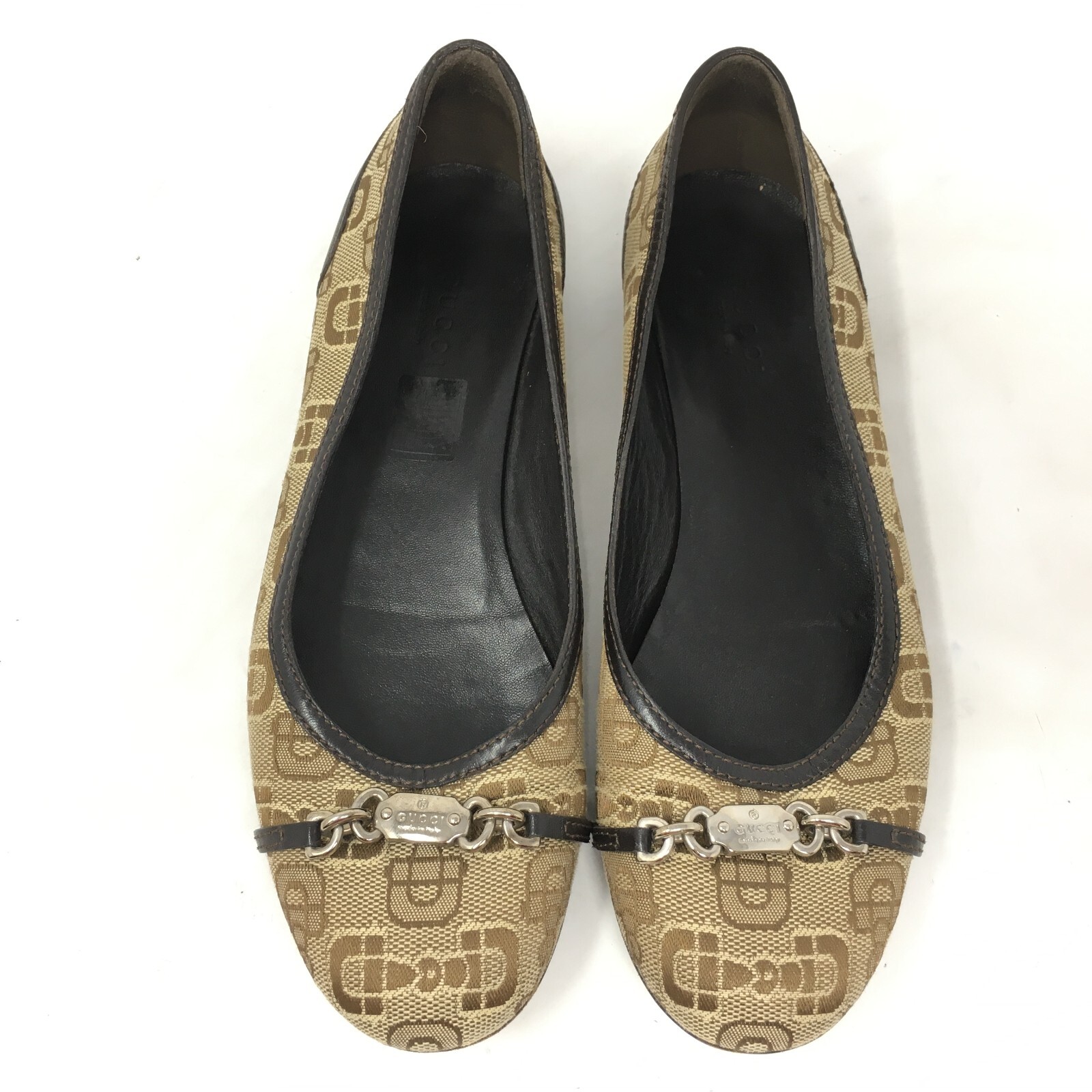 Gucci Logo Horsebit Loafers Flats Shoes Womens Size 6… Gem