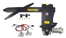 67-68 Impala 2DR Front Door Power Window Kit with Nu-Cranks Switches Large Round