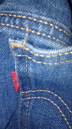 Levi's Girls Jeans Wide leg size 14 distressed with flower patches - Picture 8 of 10