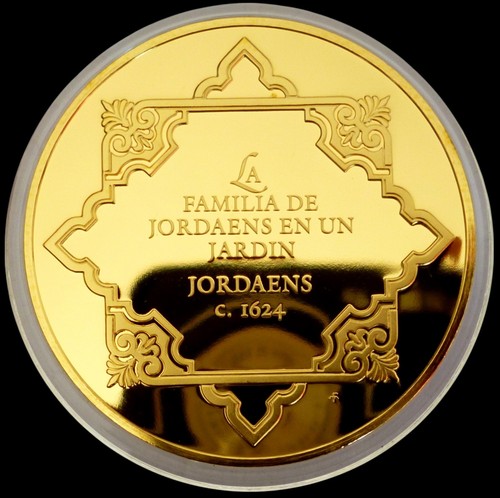 Spain Prado Museum 1982 24K Gold Plated Medal The Family of the Artist by Jacob - Picture 2 of 5