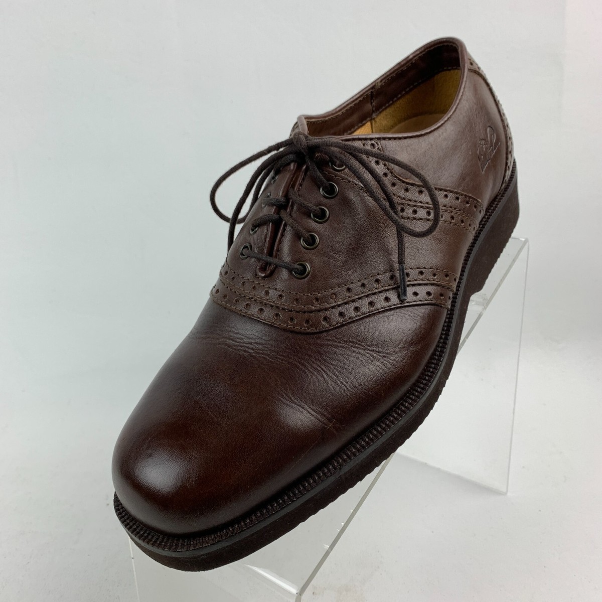 Arnold Palmer Belfry Saddle Oxford Brown Leather Lace Up  display picture 3