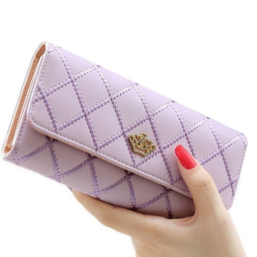 Modische Damen Leder Umschlag Clutch Geldbörse lang Kartenhalter Geldbörse Tasche Handtasche - Bild 15 von 30