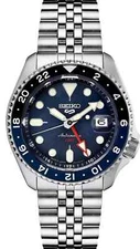 Seiko 5 Five Sports SSK003J1 JAPAN GMT  Automatic Watch 100 Meter Blue Dial