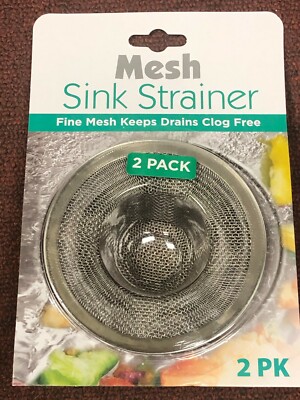 Mesh Sink Strainer, 2 Pack, Fine Mesh Keeps Drains Clog Free SET OF TWO!!