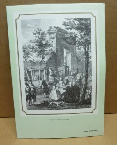 Menus et consignes de sécurité de collection de l'aviation et l'aéronautique Air France