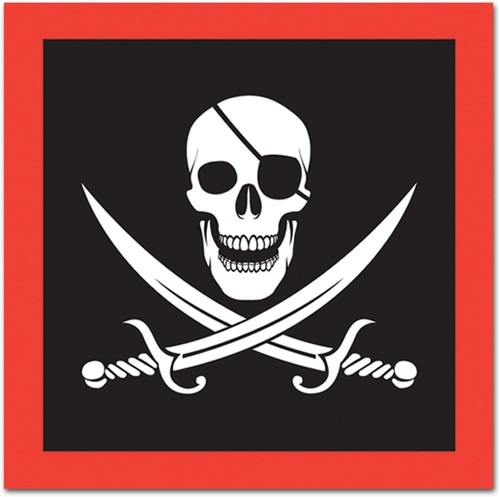 Pirate Luncheon Napkins (2-Ply) (16/Pkg),Party Tableware & Serveware - 第 1/1 張圖片