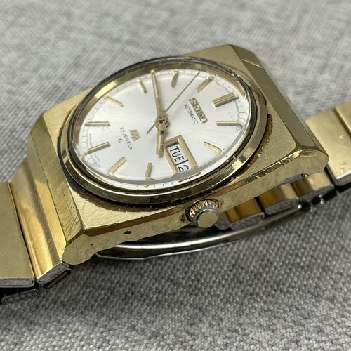 Vintage Seiko LM Lord Matic 5606-6026 23J Day/Date Men's Watch - Gold Tone - Picture 4 of 8