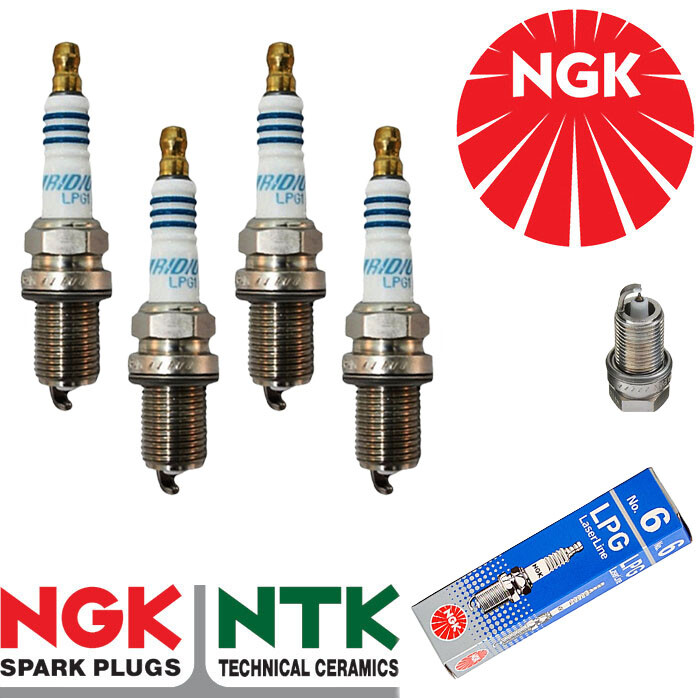 NGK Iridium LPG Spark Plugs - fits Volvo S40 I 1.8L 98-03 x4