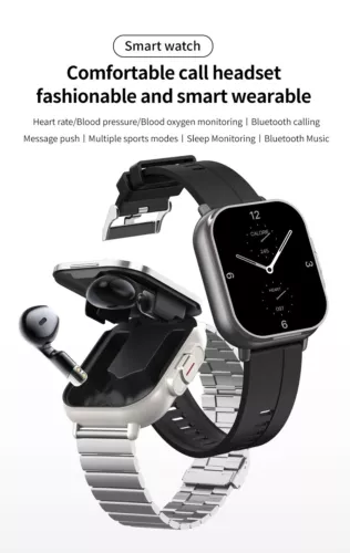 Smartwatch Bluetooth Headset 2 in1 full-screen touch Bluetooth call sports watch