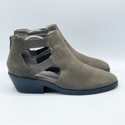 Eileen Fisher Vanda tumbled nubuck cutout leather bootie - size 8
