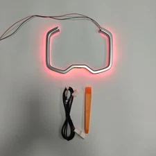 1 Set for Toyota RAV4 2019-2024 Water Cup Holder Frame with LED Light Red Lamp