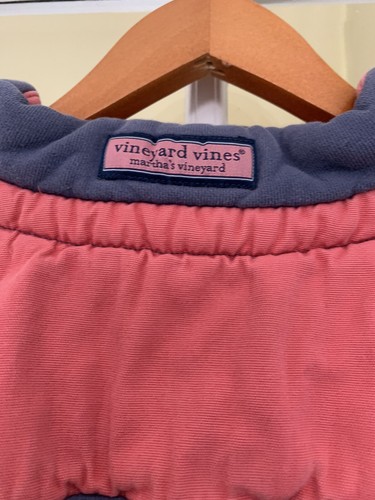 Vineyard Vines Striped Quarter Zip Sweater Shirt Adult Size Med Blue Red - Picture 6 of 11