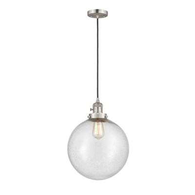 Innovations FR Beacon 12'' 1 Light LED Mini Pendant, SN - 201CSW-SN-G204-12-LED
