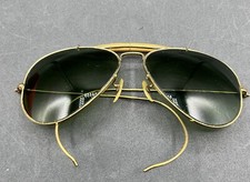 1970's 58-14 VINTAGE B L RAY-BAN ARISTA GEP G15 OUTDOORSMAN AVIATOR SUNGLASSES