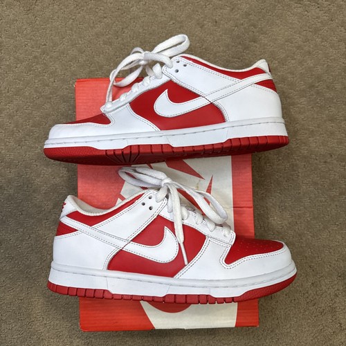 ANPROBIERT! Nike Dunk Low Championship Red CW1590-600 GS Größe 5,5Y /7 Damen