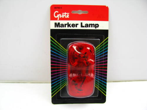 Grote 46792-5 Duramold Rectangle Square Corner Marker Lamp Light RED - Picture 1 of 4