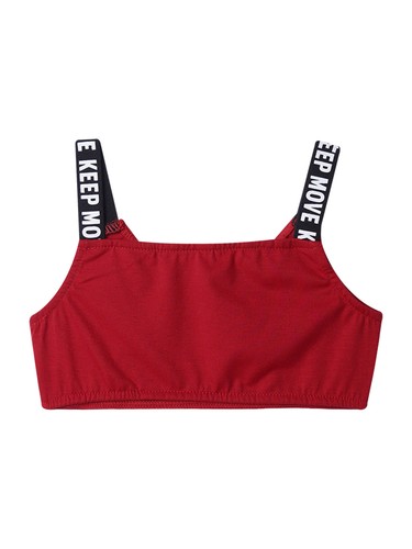 Kids Girls Crop Top For Sports Shoulder Straps Comfortable For Gym Breathable - Picture 20 of 36