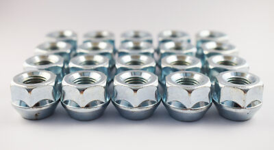 Set of 20 x Extra Short Spacer Nuts M14 x 1.5, 19mm Hex Open