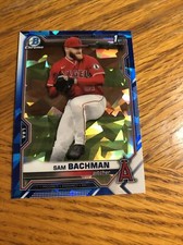 2021 Bowman Draft Sam Bachman Sapphire 1st BDC-196 Los Angeles Angels Refractor