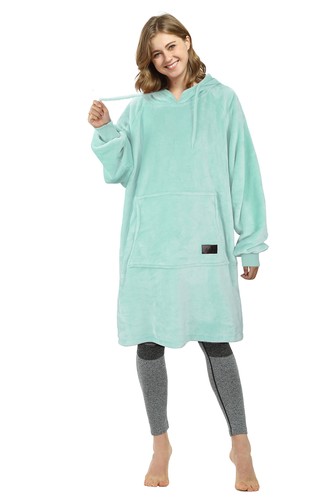 Womens Long Sleeve Hooded Hoodie Sweatshirt Winter Warm Pullover Tops Mini Dress - Picture 9 of 77